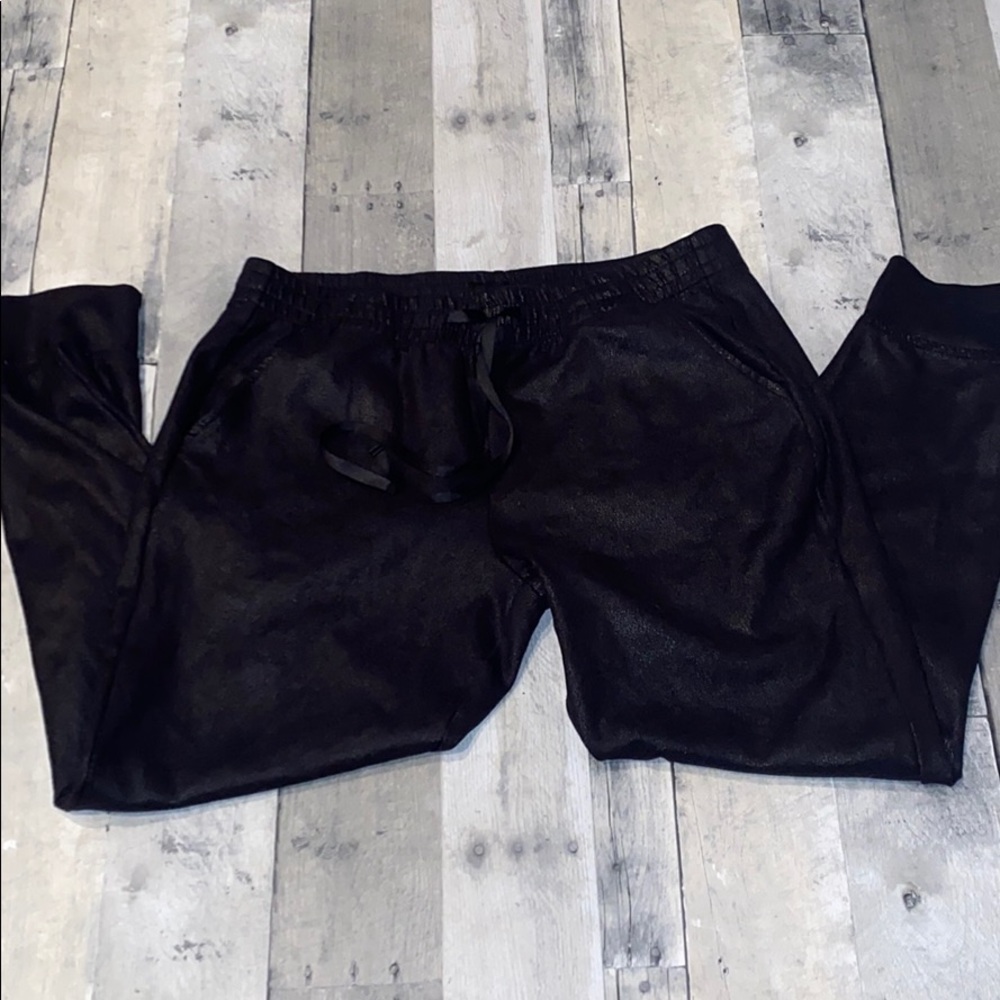 Faux Leather joggers